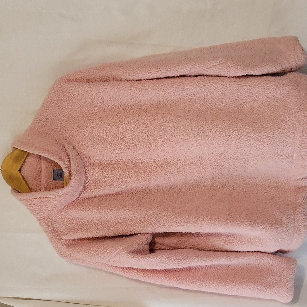 Jane and Bleeker pink teddy pullover women's medium